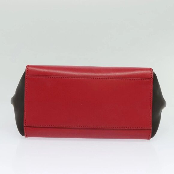 Salvatore Ferragamo Gancini Hand Bag Leather 2way Red Gold Auth 131642 - Picture 7 of 16
